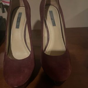 Rachel Zoe Platform heels 6 inch burgundy color